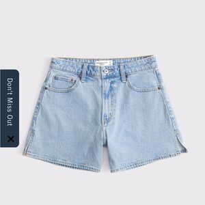 Abercrombie & Fitch Light Blue Jean Shorts Curve Love